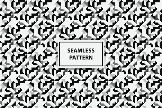 black and white Seamless abstract geometric pattern vector