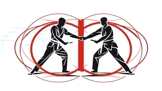 Elegant Duel of Judo Fighters Discover Our Banner Showcasing the Artistry and Precision of Japanese Staff Combat vector