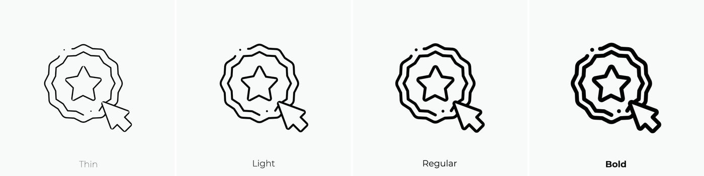 favourite icon. Thin, Light, Regular And Bold style design isolated on white background vector
