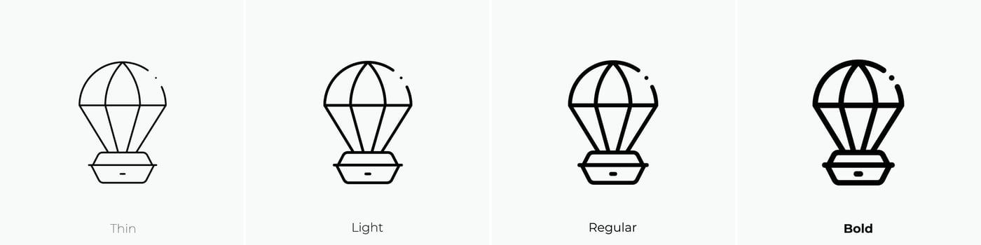 food package icon. Thin, Light, Regular And Bold style design isolated on white background vector