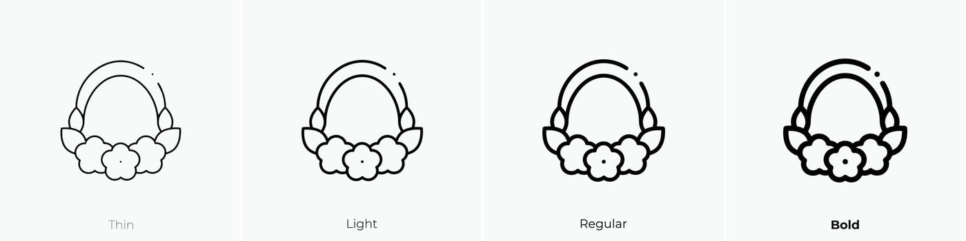frame icon. Thin, Light, Regular And Bold style design isolated on white background vector