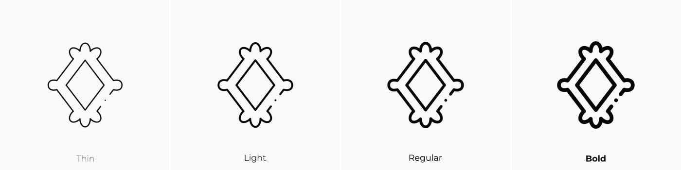 frame icon. Thin, Light, Regular And Bold style design isolated on white background vector