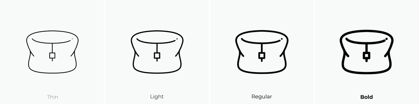 gaiter icon. Thin, Light, Regular And Bold style design isolated on white background vector