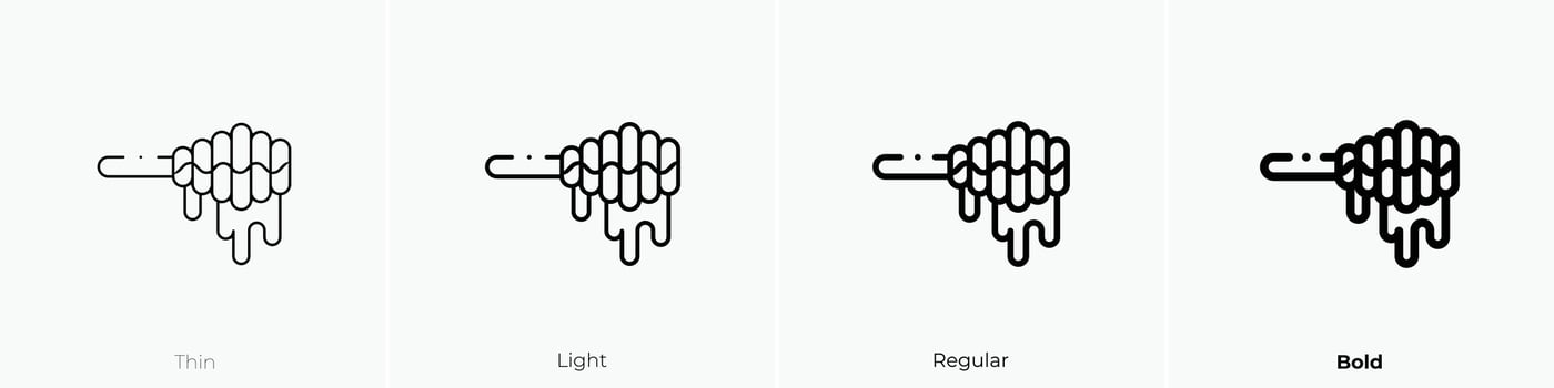 honey icon. Thin, Light, Regular And Bold style design isolated on white background vector