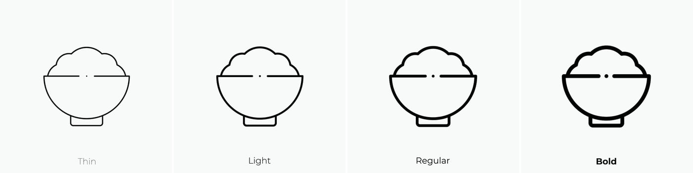 kimchi icon. Thin, Light, Regular And Bold style design isolated on white background vector