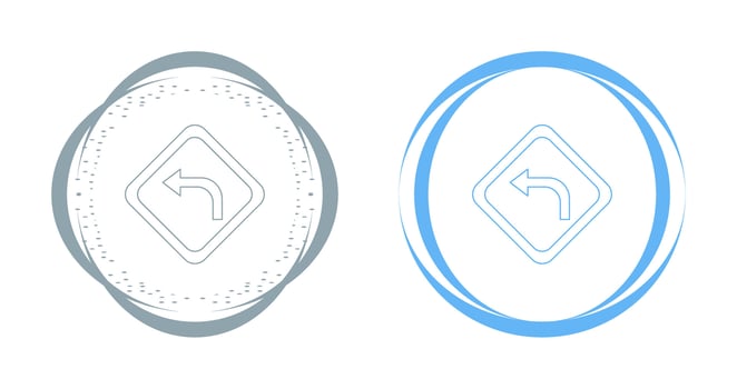 Left Turn Vector Icon
