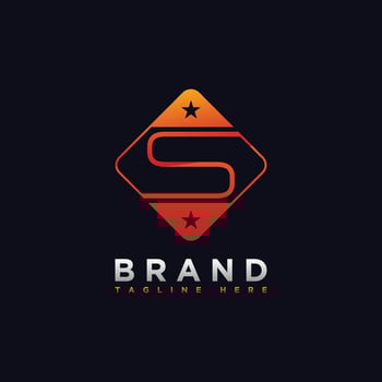 Initial letter S thin simple logo design template vector
