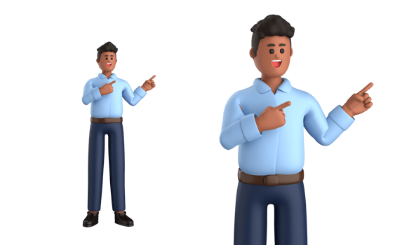 3d businessman executive pose isolated on transparent background, 3d rendering png