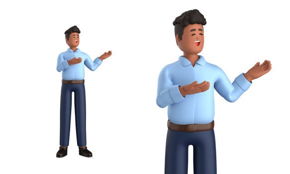 3d businessman executive pose isolated on transparent background, 3d rendering png