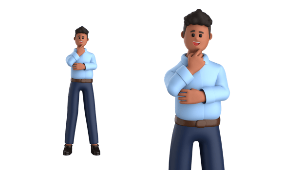 3d businessman executive pose isolated on transparent background, 3d rendering png