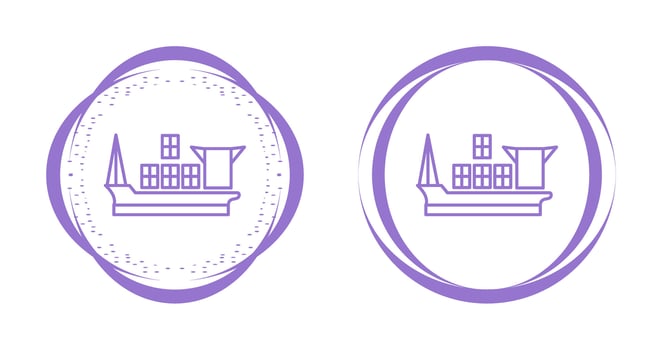 Cargo Ship Vector Icon