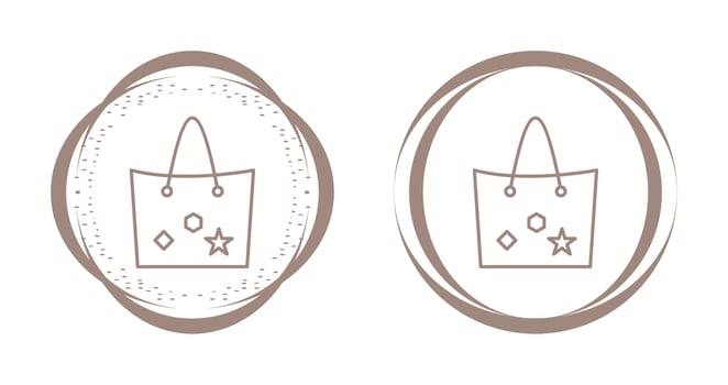 Bag with Tags Vector Icon