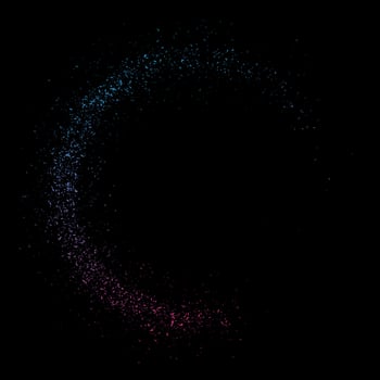 Blue purple neon sparkling particles abstract background vector