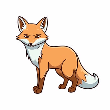 Fox Vector Cute Fox Cartoon Symbol