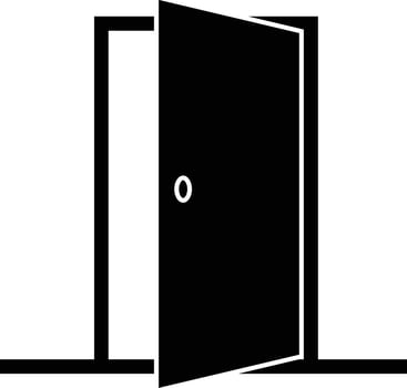 Open House Door Icon Illustration vector