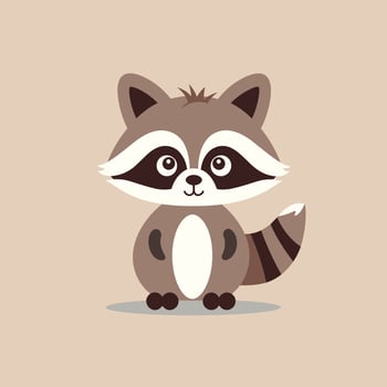 Raccoon Vector Cute Raccoon Cartoon Symbol