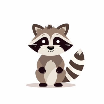 Raccoon Vector Cute Raccoon Cartoon Symbol