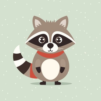 Raccoon Vector Cute Raccoon Cartoon Symbol