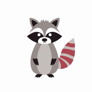 Raccoon Vector Cute Raccoon Cartoon Symbol
