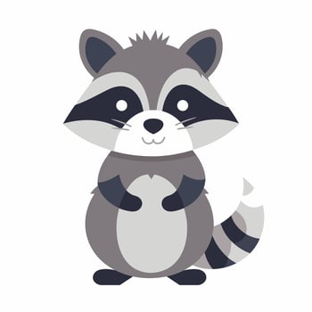 Raccoon Vector Cute Raccoon Cartoon Symbol