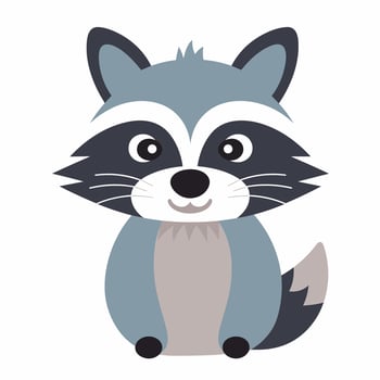 Raccoon Vector Cute Raccoon Cartoon Symbol