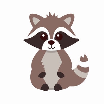 Raccoon Vector Cute Raccoon Cartoon Symbol