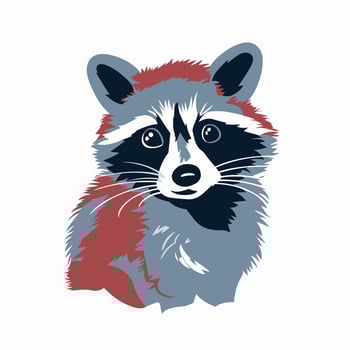 Raccoon Vector Cute Raccoon Cartoon Symbol