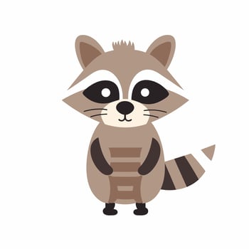 Raccoon Vector Cute Raccoon Cartoon Symbol