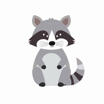 Raccoon Vector Cute Raccoon Cartoon Symbol