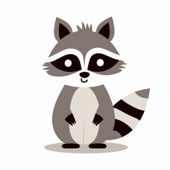 Raccoon Vector Cute Raccoon Cartoon Symbol