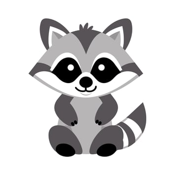 Raccoon Vector Cute Raccoon Cartoon Symbol