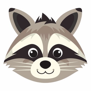 Raccoon Vector Cute Raccoon Cartoon Symbol