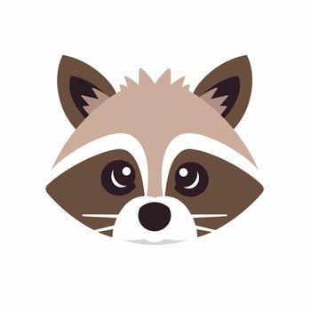 Raccoon Vector Cute Raccoon Cartoon Symbol