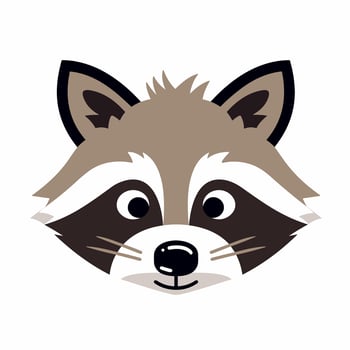 Raccoon Vector Cute Raccoon Cartoon Symbol