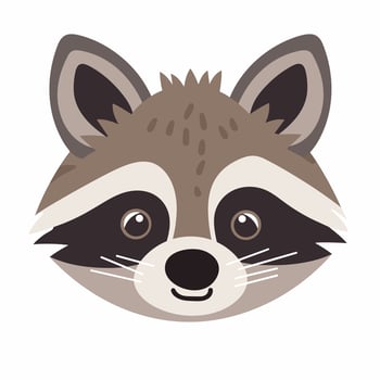 Raccoon Vector Cute Raccoon Cartoon Symbol