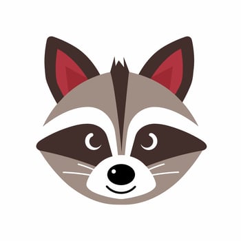 Raccoon Vector Cute Raccoon Cartoon Symbol