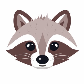 Raccoon Vector Cute Raccoon Cartoon Symbol