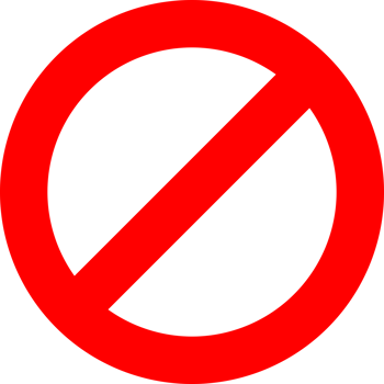 Red prohibition sign icon png