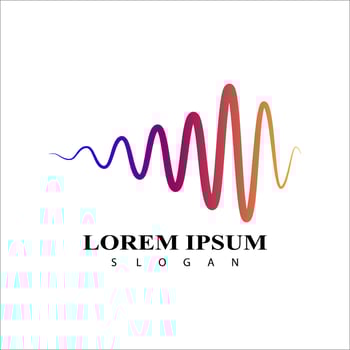 Sound waves vector illustration design template