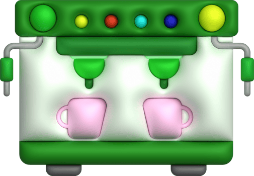 3d illustration Coffee maker machine for making coffee cappuccino and espresso. png