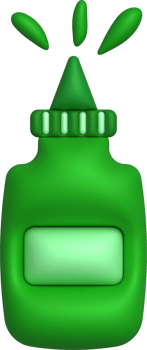 3d illustration Sauce bottle with sauce spread minimal style. png