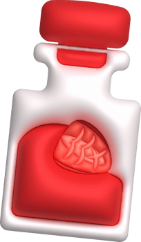 3d illustration condiment jar with strawberries inside. used for cooking. minimal style. png