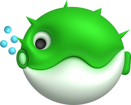 3D illustration Cute underwater animals Sea fish popular color fish. minimal style. png