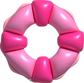 3D illustration swimming ring,Swim lifesaver,Summer vacation or trip safety. png
