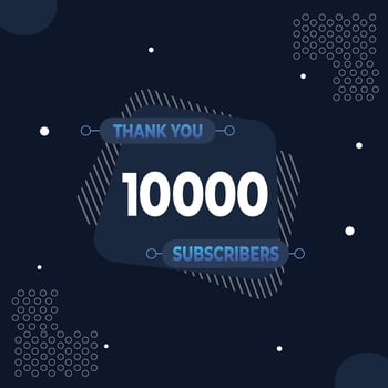 Thank you 10k subscribers or followers. web social media modern post design vector