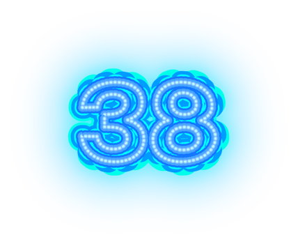 Blue Neon Numbers and Symbols png