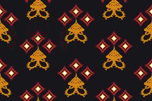 Ethnic abstract ikat art. Seamless pattern in tribal, folk embroidery, and Mexican style. Aztec geometric art ornament print.Design for carpet, wallpaper, clothing, wrapping, fabric, cover, textile vector