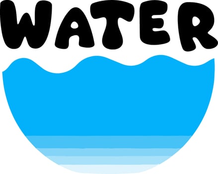 water text with blue water ocean water waves illustration, ocean tide illustration with water text, Seashore illustration, blue  water Waves, Beach water waves illustration clipart, coastal waterwaves vector