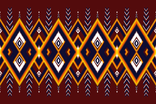 Ikat geometric folklore ornament. Tribal ethnic vector texture. Seamless striped pattern in Aztec style. Figure tribal embroidery. Indian, Scandinavian, Gyp sy, Mexican, folk pattern.ikat pattern