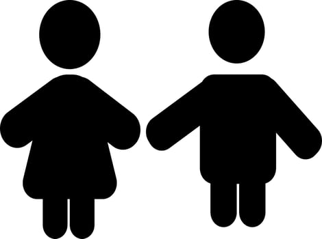 Men and women icon symbol illustration, men and women sign illustration, gender icon symbol illustration, person people icon sign, Male and Female silhouette icon symbol pictogram clipart vector